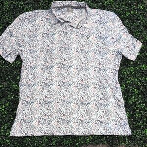 Callaway Men's Graphic Casual Button Down Shirt - Blue and Pink